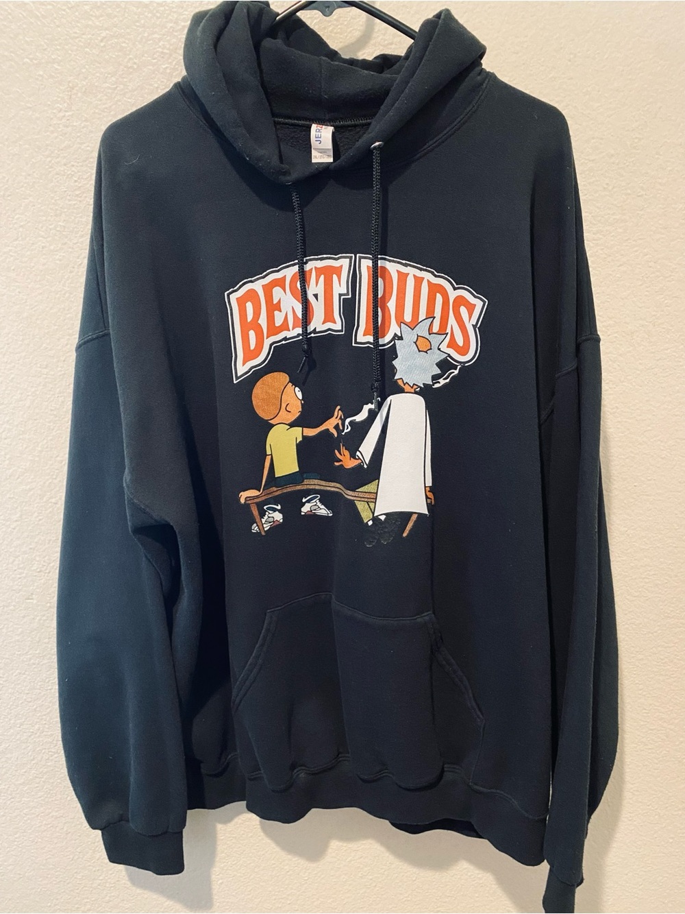 Jerzees Black 'Best Buds' Graphic Zip-Up Style Sweatshirt
